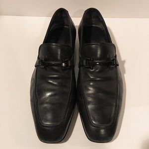 Salvatore Ferragamo Black Leather Loafers